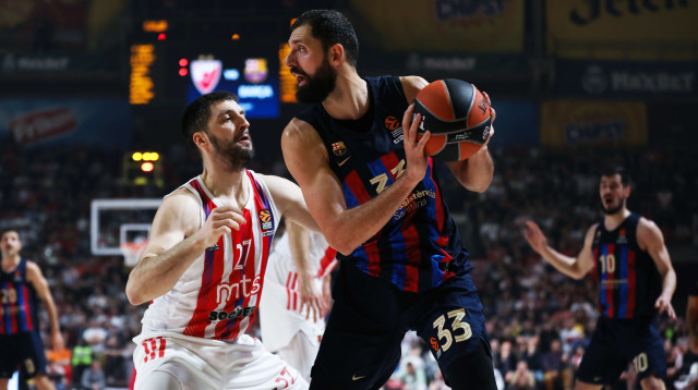 שלשה מטורפת שלו הצילה את ברצלונה. ניקולה מירוטיץ' (צילום: GettyImages, Nikola Krstic/MB Media)