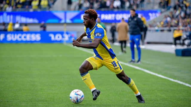 פארפה גיאגון, שחקן מכבי תל אביב (צילום: אריאל שלום)