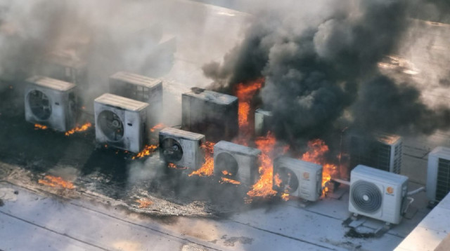 שריפה בבית ספר בבית עלית  (צילום: דוברות כבאות והצלה מחוז יו"ש)