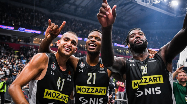 יגיעו במוטיבציית יתר למשחק נגד מכבי תל אביב. מתיאס לסור, ג'יימס נאנלי וים מדר (צילום: אתר רשמי, פרטיזן בלגרד בפייסבוק)