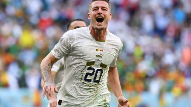 שחקן נבחרת סרביה, סרגיי מילינקוביץ'-סאביץ' (צילום: רויטרס)