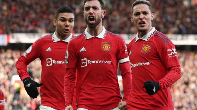 איזה קאמבק. ברונו פרננדש והחברים (צילום: רויטרס)