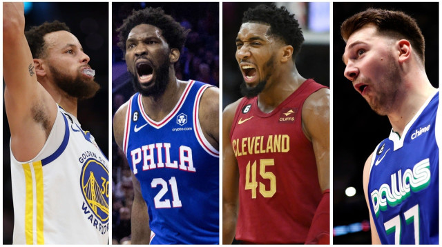 לוקה דונצ'יץ', דונובן מיטשל, ג'ואל אמביד, סטפן קרי (צילום: מערכת וואלה!, מערכת וואלה!)