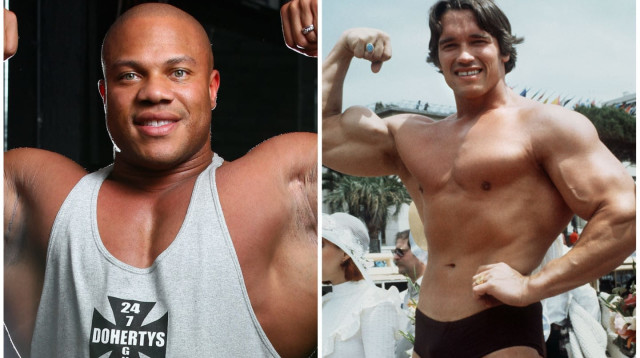 פיל הית', ארנולד שוורצנגר, השרירנים המפורסמים (צילום: GettyImages)