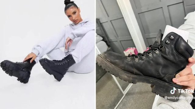 מה שהזמינה לעומת מה שקיבלה (צילום: מתוך טיקטוק)