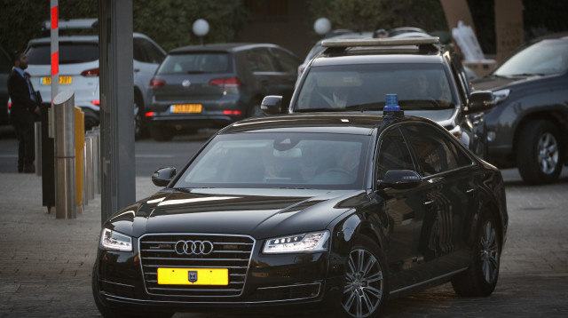 שיירת ראש הממשלה (צילום: יונתן זינדל, פלאש 90)