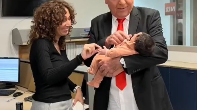 עודד בן עמי ומעיין פרתי (צילום: צילום מסך אינסטגרם)