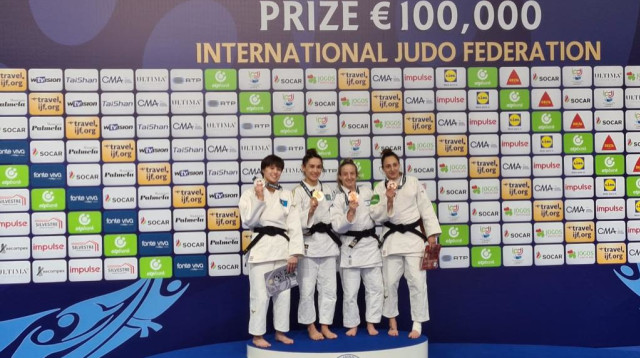 שירה ראשוני עם מדליית הארד בגראנד פרי אלמדה (צילום: אתר רשמי, איגוד הג'ודו)