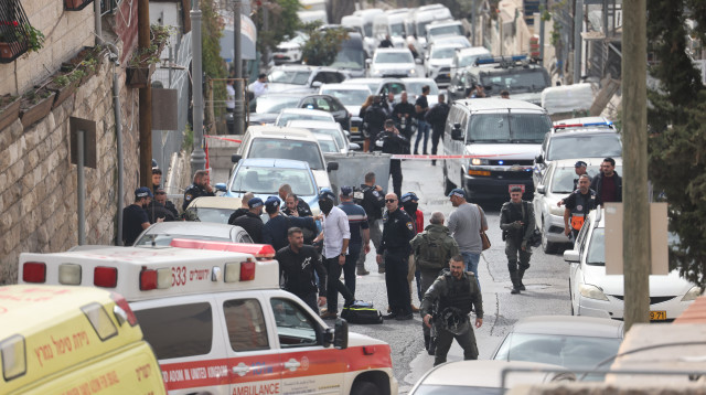 זירת הפיגוע בעיר דוד, ירושלים (צילום: יונתן זינדל, פלאש 90)