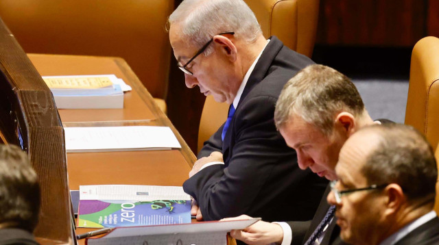 לוין ונתניהו בכנסת (צילום: מארק ישראל סלם)