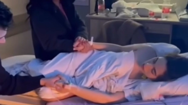 משי קליינשטיין בחדר הלידה (צילום: צילום מסך אינסטגרם)