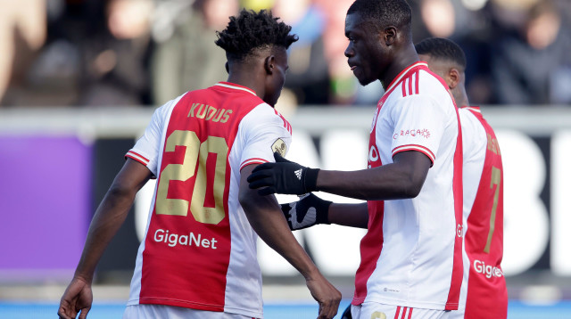 בריאן ברובי, מוחמד קודוס, שחקני אייאקס (צילום: GettyImages, Rico Brouwer)