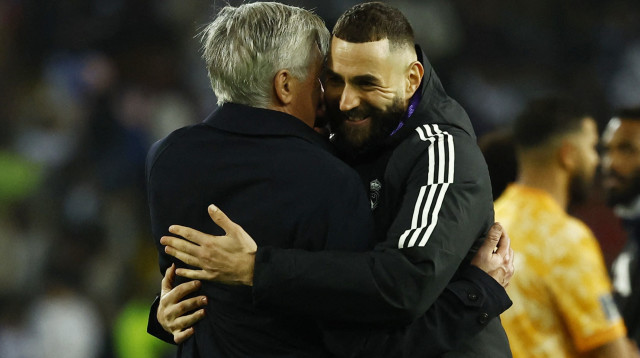 שוברים שיאים. בנזמה ואנצ'לוטי (צילום: רויטרס)