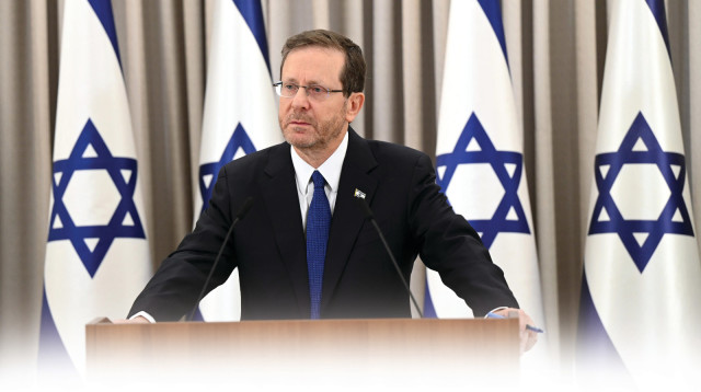 נשיא המדינה יצחק הרצוג בנאום לאומה (צילום: חיים צח לע"מ)