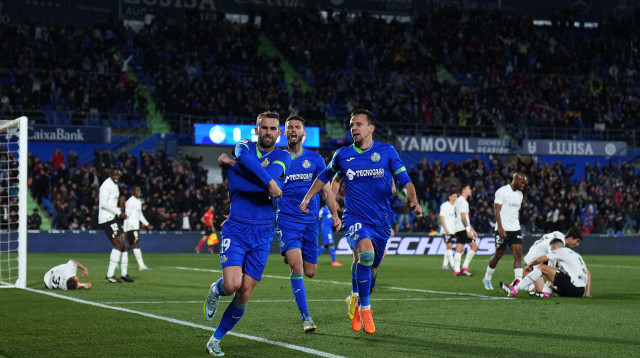 בורחה מאיורל שחקן חטאפה חוגג שער (צילום: GettyImages, Angel Martinez)