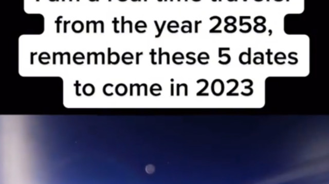 אזהרותיו של "הנוסע בזמן" (צילום: מתוך טיקטוק)