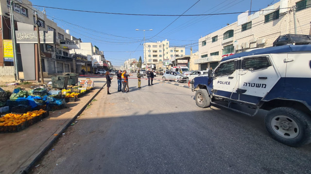 זירת פיגוע הירי בחווארה שבשומרון  (צילום: נדב גולדשטיין/TPS)