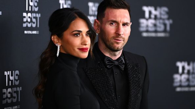 ליאו ואנטונלה מסי (צילום: Joe Maher - FIFA / Contributor)