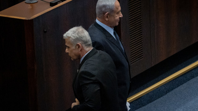 נתניהו ולפיד (צילום: אורן בן חקון, פלאש 90)