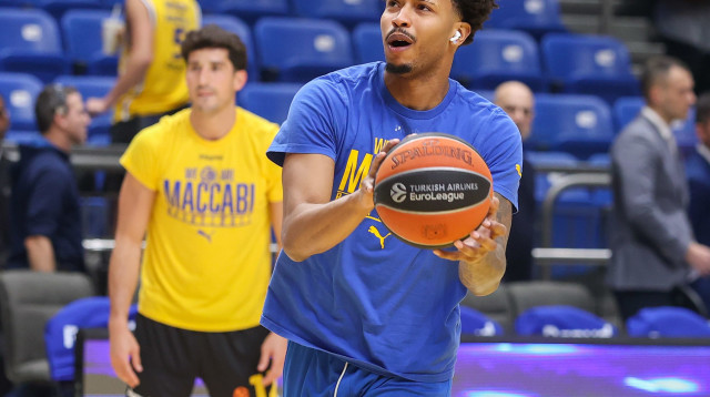 ג'יילן אדאמס, שחקן מכבי תל אביב (צילום: דני מרון)