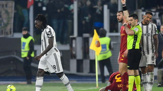 שחקן יובנטוס, מואיז קן, מורחק נגד רומא (צילום: GettyImages, Silvia Lore)