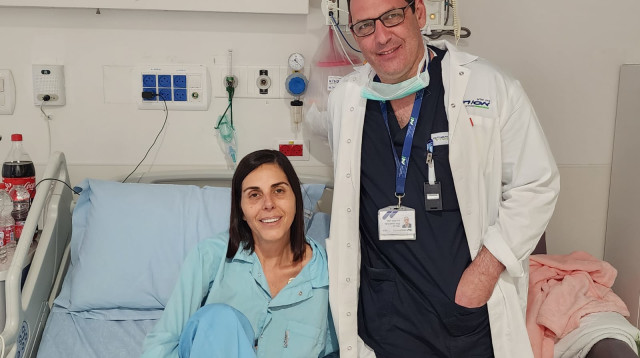 איריס מלכה ופרופ' לב  (צילום: ללא קרדיט)