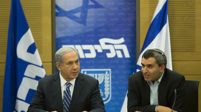 זאב אלקין בנימין נתניהו (צילום: יונתן זינדל, פלאש 90)