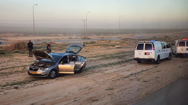 זירת מעצר החשודים בכוונת ביצוע חיסול  (צילום: דן בונבידה - חדשות הדרום 24)