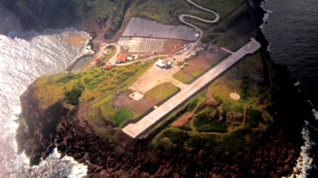 נמל התעופה חונצ'ו א. ירוסקווין – האי סאבה (צילום: צילום מסך אינסטגרם)