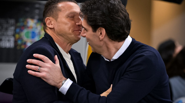 אייטור קראנקה עם ברק בכר (צילום: אריאל שלום)