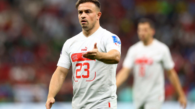 ג'רדאן שאקירי, שחקן נבחרת שוויץ (צילום: רויטרס)