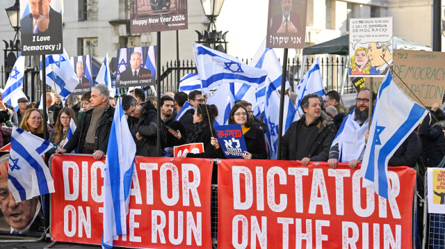 מחאה נגד הרפורמה המשפטית בלונדון (צילום: רויטרס)