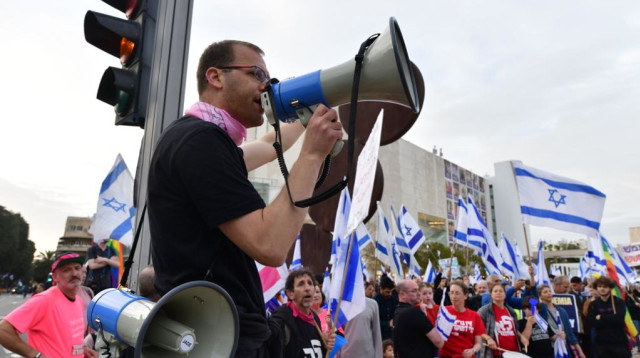 הפגנה נגד הרפורמה במערכת המשפט בתל אביב (צילום: אבשלום ששוני)