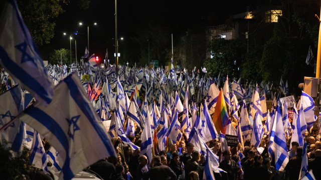 ההפגנה נגד הרפורמה המשפטית באיילון (צילום: שיר טורם, פלאש 90)