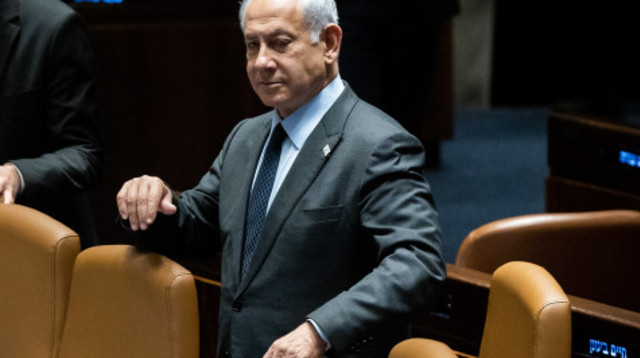 נתניהו במליאת הכנסת (צילום: יונתן זינדל פלאש 90)