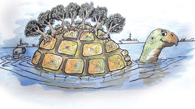 הלוגו של יער החובל שעיצב בוריס דב רונזטל (צילום: ללא)