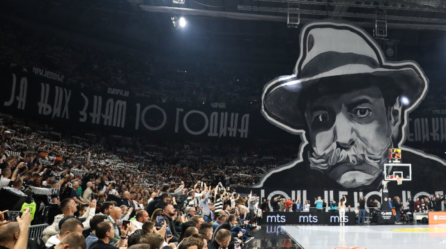 אוהדי פרטיזן בלגרד (צילום: GettyImages, Nikola Krstic/MB Media)