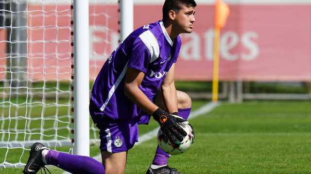 שוער קבוצת הנוער של מכבי חיפה, ניתאי גרייס (צילום: GettyImages, Gualter Fatia)