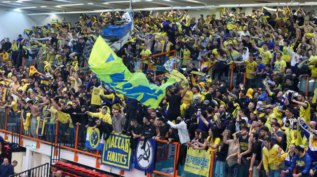 תמיכה נהדרת מהיציעים. הקהל הצהוב (צילום: דני מרון)