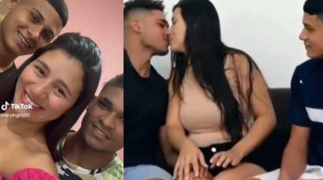 לריסה ובני זוגה (צילום: מתוך טיקטוק)