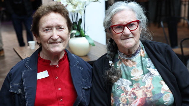 רחל קיביץ ומינה חיים (צילום: אריאל זנדברג)