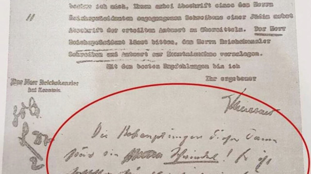 המכתב מתוך ספרו של שאול פרידלנדר גרמניה הנאצית והיהודים 1997  (צילום: הוצאת הארפר קולניס ניו יורק)