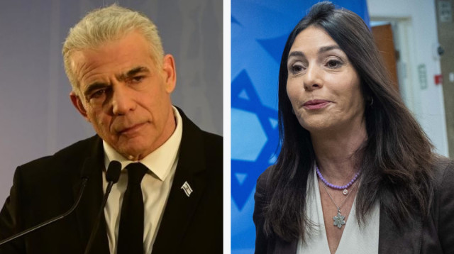 מירי רגב, יאיר לפיד (צילום: יונתן סינדל, פלאש 90,אבשלום ששוני)