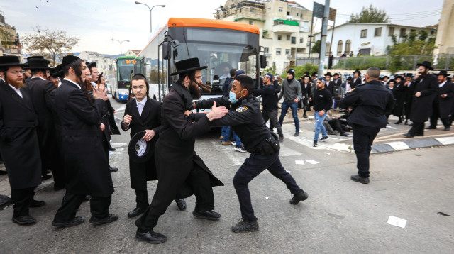 הפגנה בבית שמש נגד חוק הגיוס (צילום: יעקב לדרמן, פלאש 90)