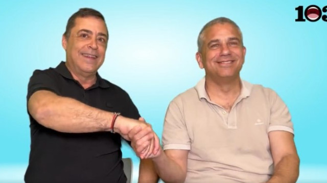 בן כספית וינון מגל (צילום: צילום מסך 103FM)