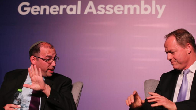 שמחה רוטמן בפאנל באירוע GA של הפדרציות היהודיות (צילום: נמרוד גליקמן)