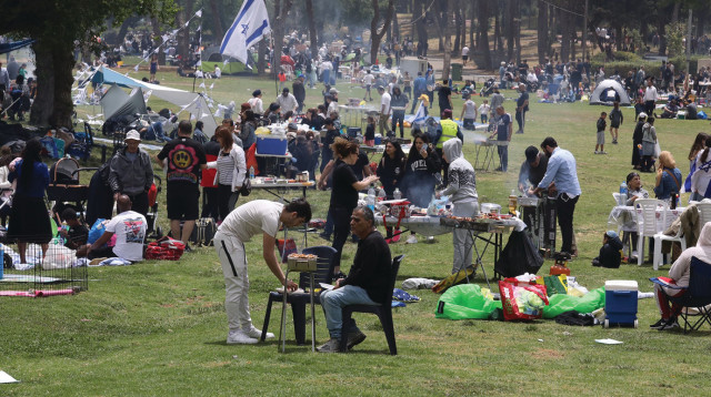 מנגלים ביום העצמאות (צילום: מרק ישראל סלם)