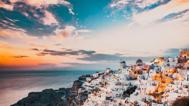שקיעה בסנטוריני (צילום: אינגאימג')