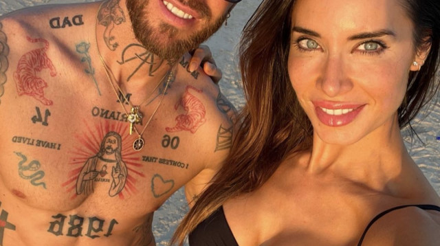 סרחיו ראמוס עם אשתו (צילום: מסך, אינסטגרם)