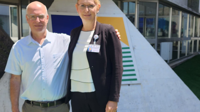 ד"ר ענת אנגל ופרופ' אריאל פורת (צילום: דוברות המרכז הרפואי וולפסון)